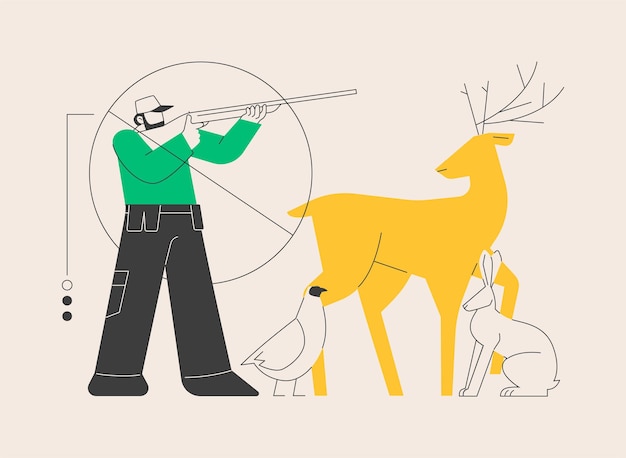 Vector hunting regulations abstract concept vector illustration