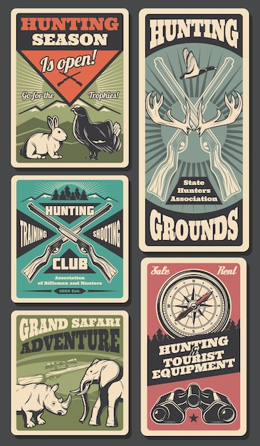 hunting season hunter ammo and animals trophy