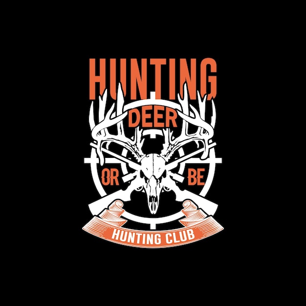 Vector hunting t-shirt design template t-shirt design template vector