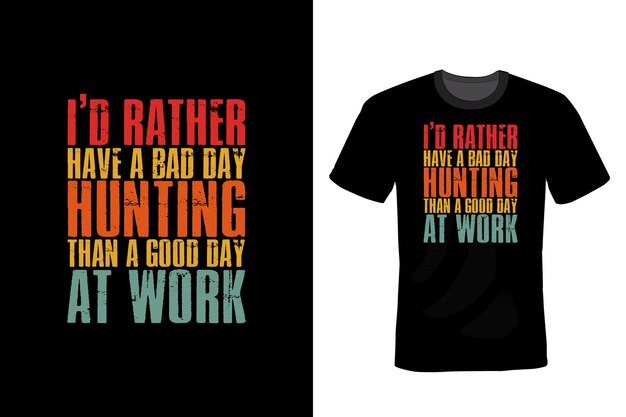 Hunting T shirt design typography vintage