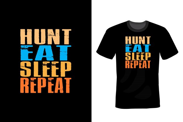 Vector hunting t shirt design typography vintage