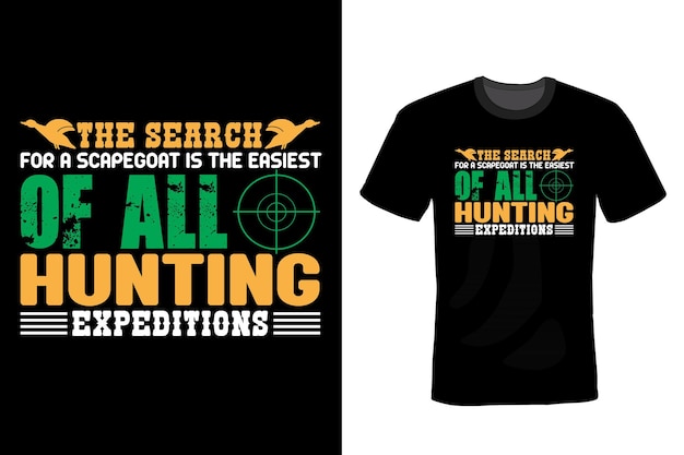 Hunting T shirt design typography vintage