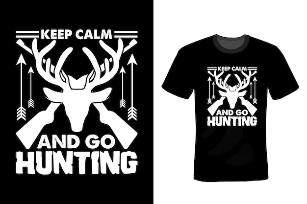 Hunting T shirt design typography vintage