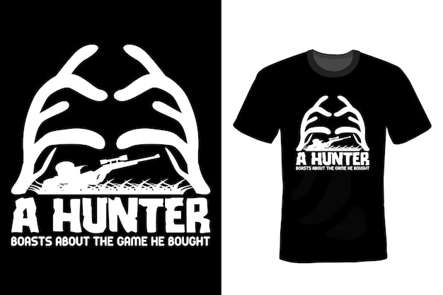 Hunting T shirt design typography vintage