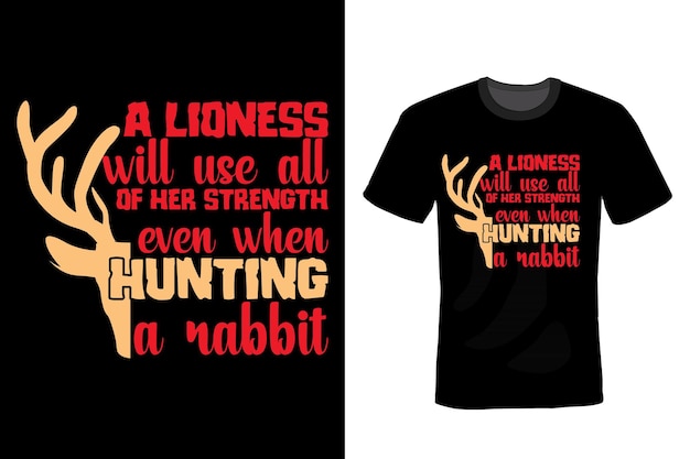 Hunting t shirt design typography vintage