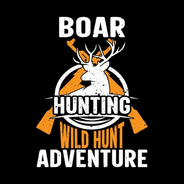 Vector hunting t-shirt design