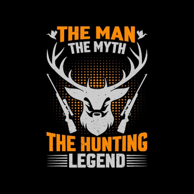 Vector hunting t-shirt design