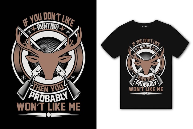 Vector hunting t-shirt design.