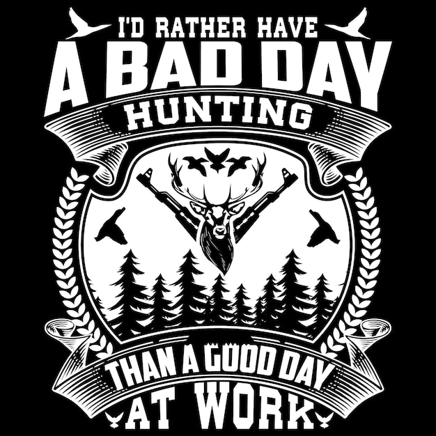 Vector hunting tshirt design