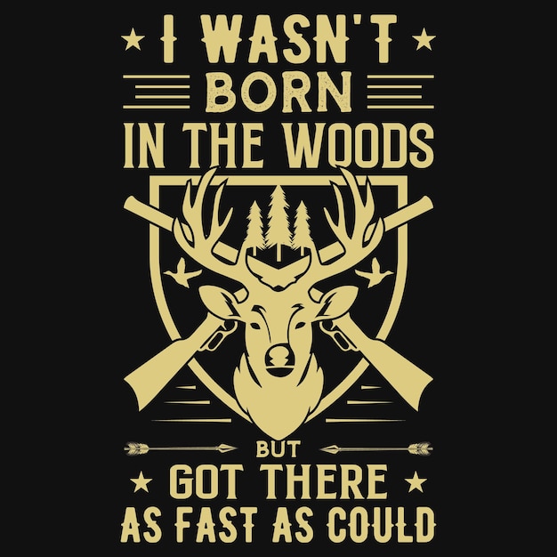 Vector hunting tshirt design