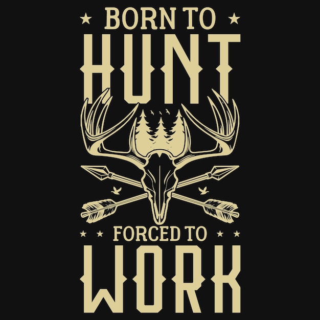 Vector hunting tshirt design