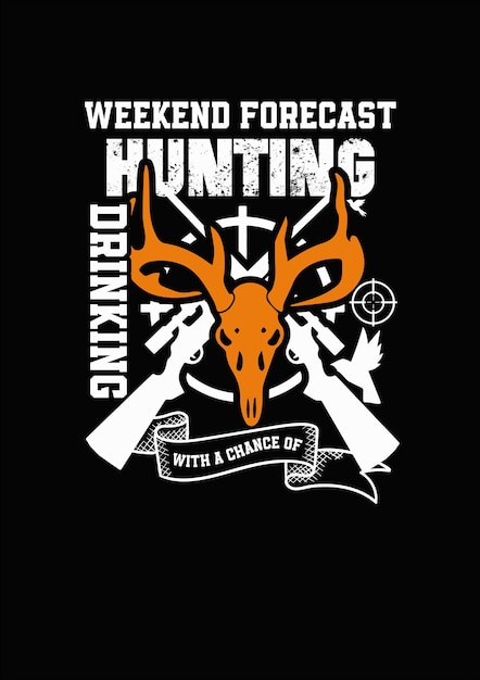 Vector hunting tshirt design