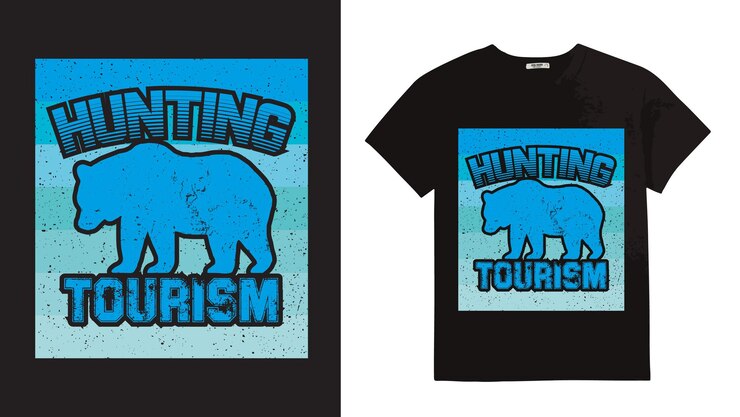 Vector hunting typography lettering design for t shirt