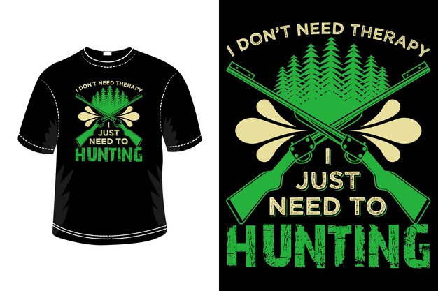 Hunting typography tshirt design vector template