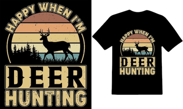 Vector hunting vector graphic t shirt design