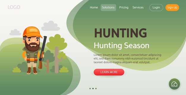 Vector hunting website template