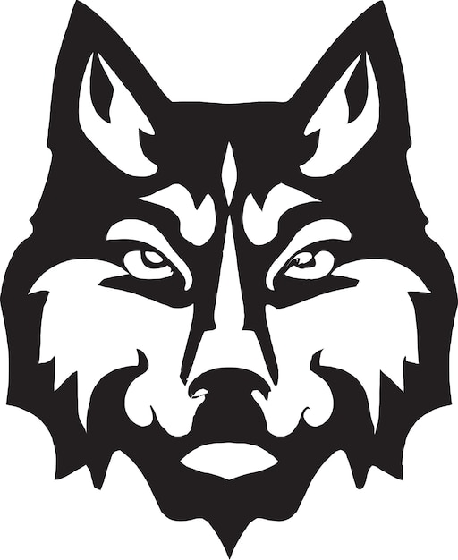 Vector hunting wolf emblem design