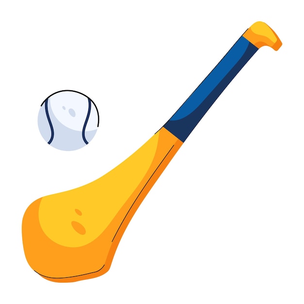 Hurling sport handy flat icon