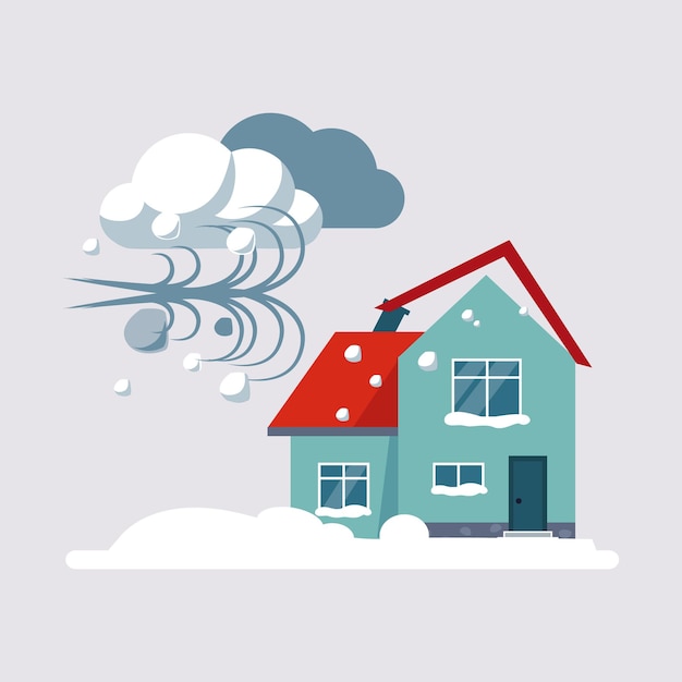 hurricane insurance colourful vector illustration flat style
