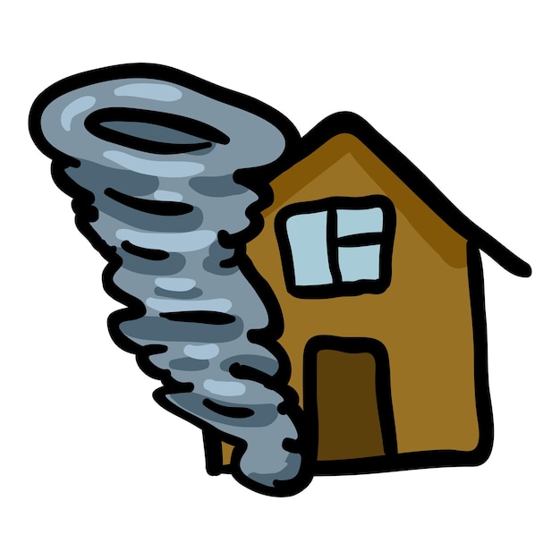 Vector hurricane met de hand getekende doodle icon