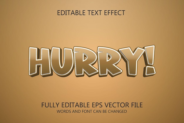 Hurry text effect