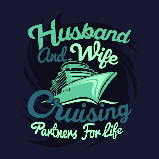 Vettore marito e moglie partner di crociera per la vita
