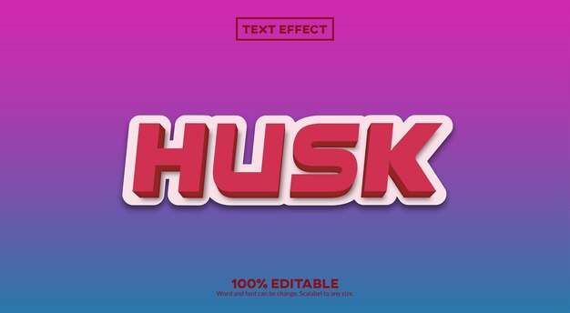 Husk 3d-teksteffect