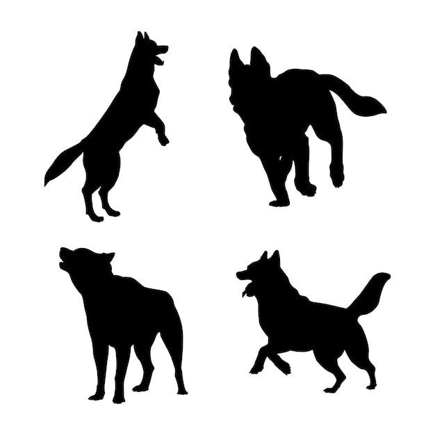 Husky Dog Silhouette