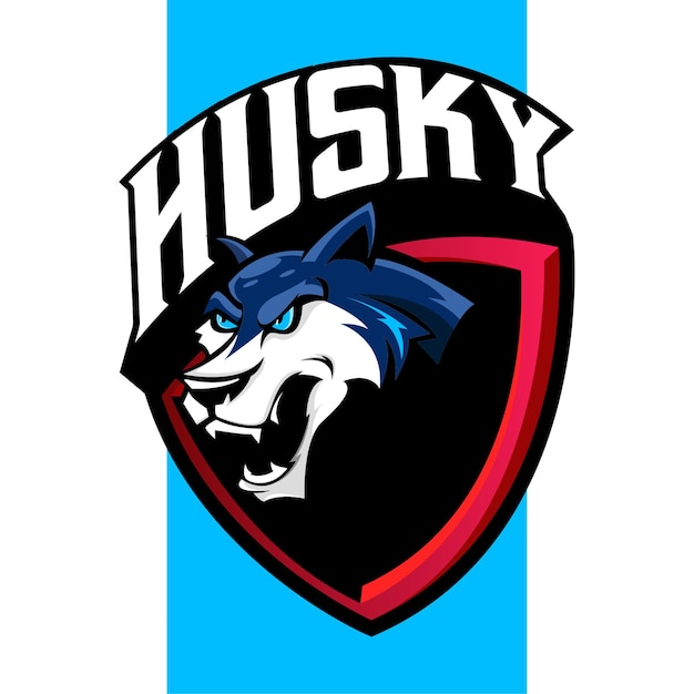 HUSKY ESPORT 마스코트 로고 벡터