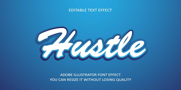 Hustle Editable Text Effect