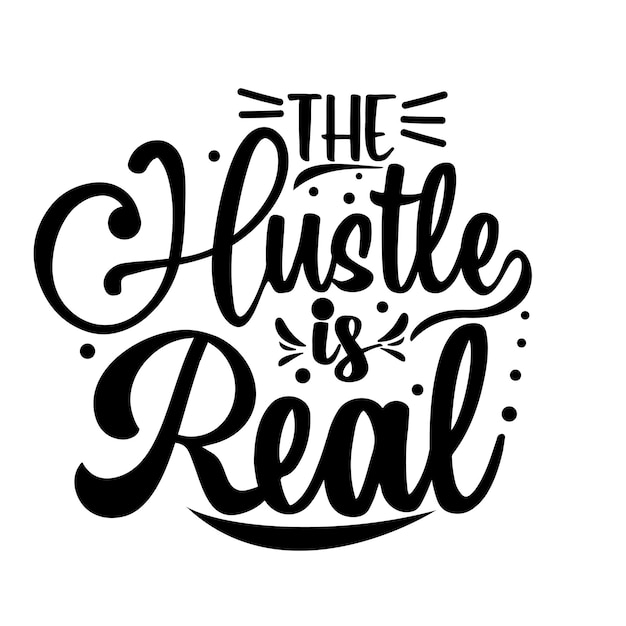 Hustle offerte svg belettering ontwerp vector