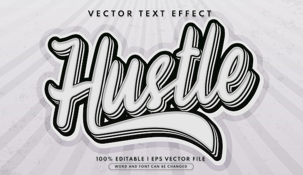 Hustle text effect template