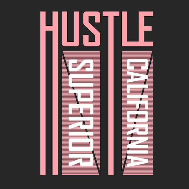 Vector hustle typografie t-shirtontwerp