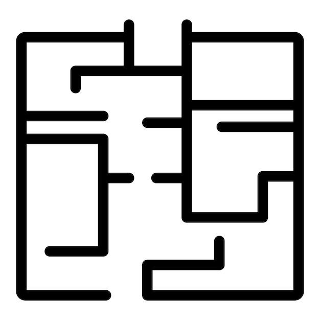 Huur appartement plan icoon outline vector Agent landgoed