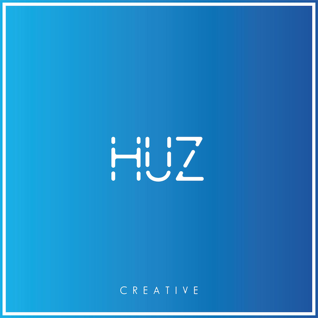 HUZ Premium Vector Later Logo Design Creatief Logo Vector Illustratie logo Creatief Monogram
