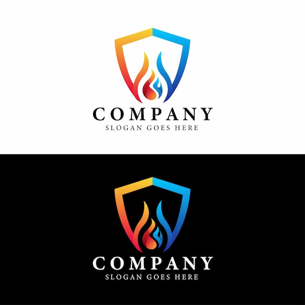 Hvac fire logo design