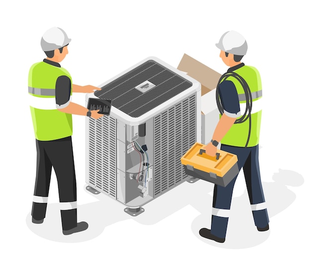 Команда инженеров по установке и обслуживанию HVAC Услуги по отоплению и вентиляции дома