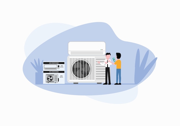 HVAC marketing ontwerp illustratie