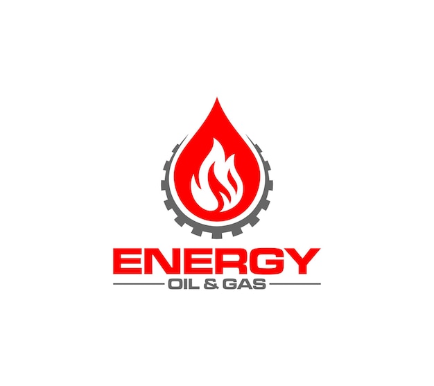 Vector hvac oil gas and plumbing logo design vector illustration template