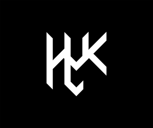 HVLK logo vector design template. HVLK Letter and HVLK letter Combine Logo Emblem Monogram.