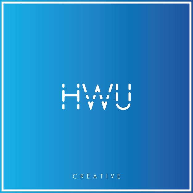 Vector hwu premium vector latter logo design creative logo vector illustration logo creative monogram