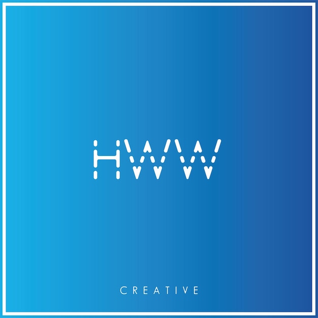 Hww premium vector latter logo design creative logo vector illustrazione logo creative monogramma