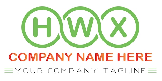 Vector hwx brief logo ontwerp