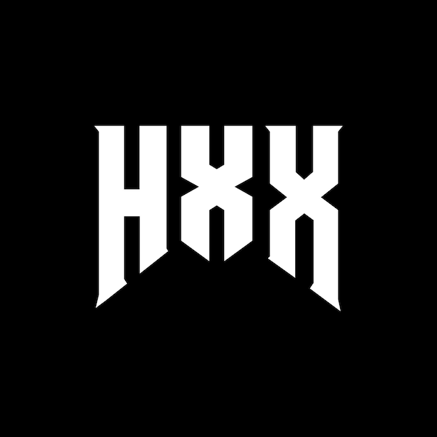 HXX буквенный дизайн логотипа для технологической компании HXX логотип черно-белой цветовой комбинации HXX логотипа HXX вектор HXX дизайн HXX икона HXX алфавит HXX типография логотип дизайн