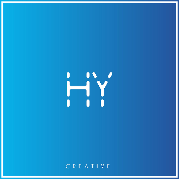 HY Creative laatstgenoemde logo ontwerp Premium Vector Creative Logo Vector Illustratie logo letters Logo