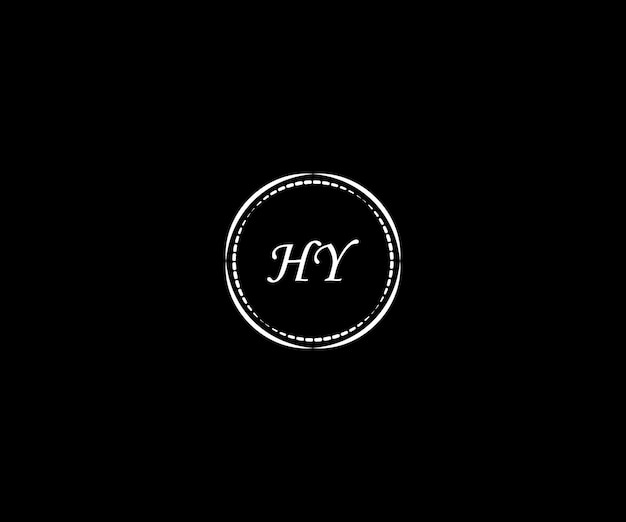 Vettore progettazione del logo della lettera hy