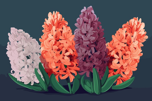 Hyacinth flower vector art illustraion