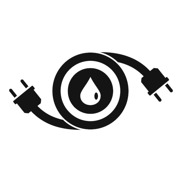 hybrid car fuel icon simple illustration of hybrid car fuel vector icon for web design isolated on white background