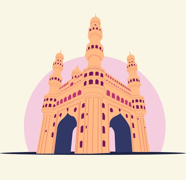 Vector hyderabad charminar