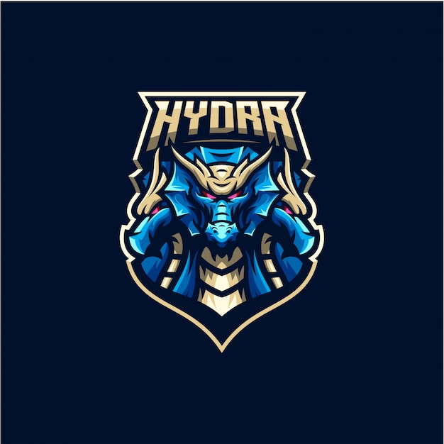 hydra draak logo vector